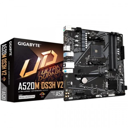 Материнская плата AM4 Gigabyte A520M DS3H V2