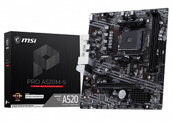 Материнская плата AM4 MSI PRO A520M-S