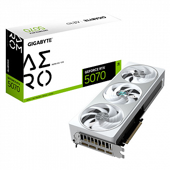 Видеокарта RTX5070 12Gb Gigabyte GV-N5070AERO OC-12GD