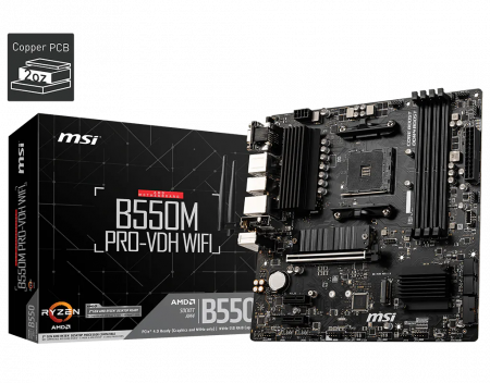 Материнская плата AM4 MSI B550M PRO-VDH WIFI BS