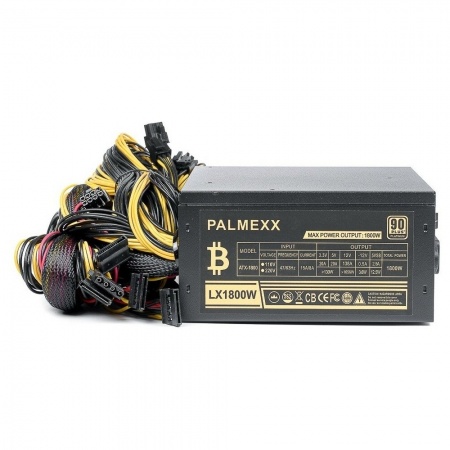 Блок питания PALMEXX ATX 1800W  ATX-1800 с кабелем 220V 13A