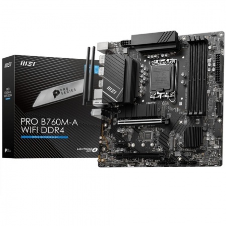 Материнская плата LGA1700 MSI PRO B760M-A WIFI DDR4