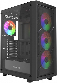 Корпус Powercase Mistral EA21, Tempered Glass, 4x120mm FRGB, черный, ATX (CMAEA21-L4)