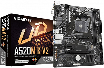 Материнская плата AM4 Gigabyte A520M K V2