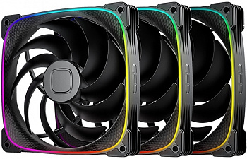 Вентилятор (3 шт.) Geometric Future Squama 2503B-14 140mm ARGB Black (1F2503B314000) (3 in 1) 
