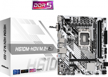 Материнская плата LGA1700 ASRock H610M-HDV/M.2+ DDR5
