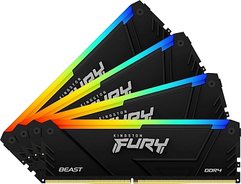 Модуль памяти DDR4 32Gb (8Gbx4) 3600MHz Kingston Beast Black RGB KF436C17BB2AK4/32