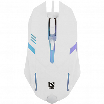 Мышь проводная Defender Сyber MB-560L 7 цветов подсветки, белый,3 кнопки,1200 dpi