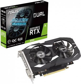 Видеокарта RTX3050 6Gb Asus DUAL-RTX3050-O6G