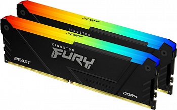 Модуль памяти DDR4 16GB (8Gbx2) 3600MHz Kingston FURY Renegade Black RGB KF436C16RB2AK2/16