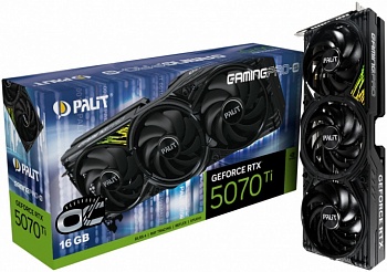 Видеокарта RTX5070Ti 16Gb Palit GAMINGPRO-S OC NE7507TS19T2-GB2031U НК