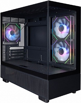 Корпус 1STPLAYER MIKU Mi5 ARGB, черный (Mi5-BK-2FC7R-1FC7)