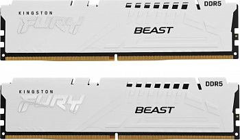 Модуль памяти DDR5 64Gb (2x32GB) 6000Mhz Kingston FURY Beast White KF560C36BWEK2-64