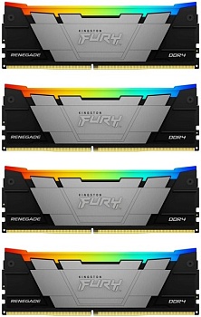 Модуль памяти DDR4 32GB (8Gbx4) 3600MHz Kingston FURY Renegade Black RGB KF436C16RB2AK4/32 BS