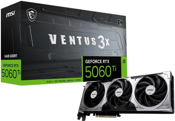 Видеокарта RTX5060Ti 16Gb MSI VENTUS 3X