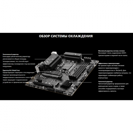Материнская плата LGA1700 MSI PRO B760M-A WIFI DDR4