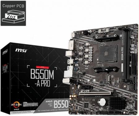 Материнская плата AM4 MSI B550M-A PRO
